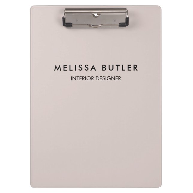 Pranchetas Clipboard Minúscula Moderna Blush Beige (Frente)