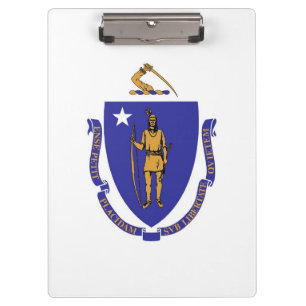 Pranchetas Clipboard Patriótica com bandeira de Massachusett