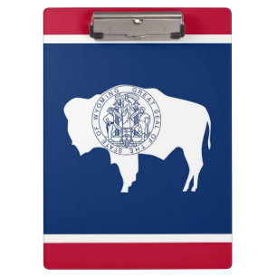 Pranchetas Clipboard Patriótica com bandeira de Wyoming, EUA
