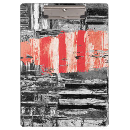 Pranchetas Clipboard – Red Pulse Abstract Design
