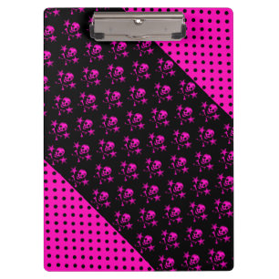 Pranchetas Clipboard/Skulls, Crossbones, Corações e Bolinha