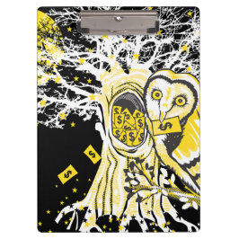 Pranchetas Clipboard Urban Tree Owl & Wealth Surreal Pop-Art