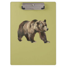 Clipboard Vintage Grizzly Bear