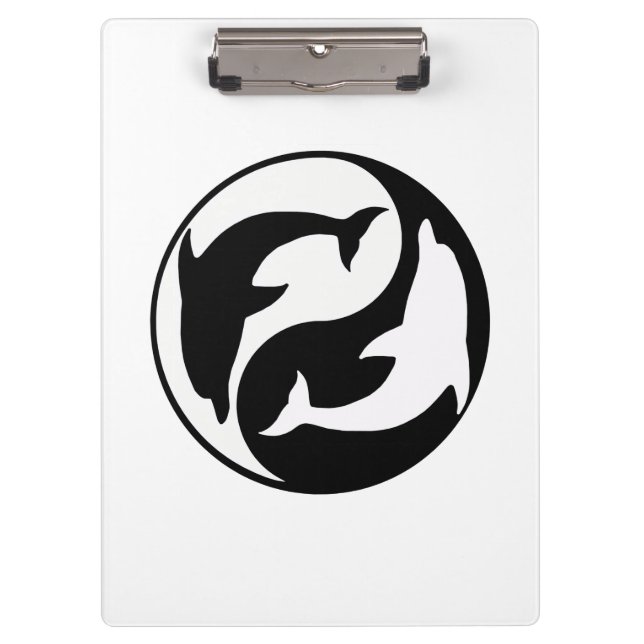 Pranchetas Clipboard Yin Yang Dolphins (Frente)