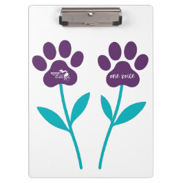 Pranchetas Clipboards com Tulipas de Impressão de Pata