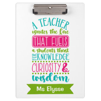 Pranchetas Clipboards de Professores Personalizados - Ignora