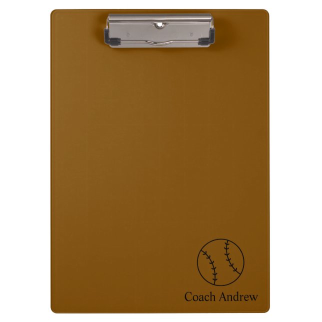 Pranchetas Coach Gifts Baseball, Personalized Clipboard, Gift (Frente)