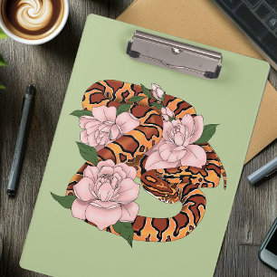 Pranchetas Cobra de Milho Vibrante Flores de Peônia Rosa Verd