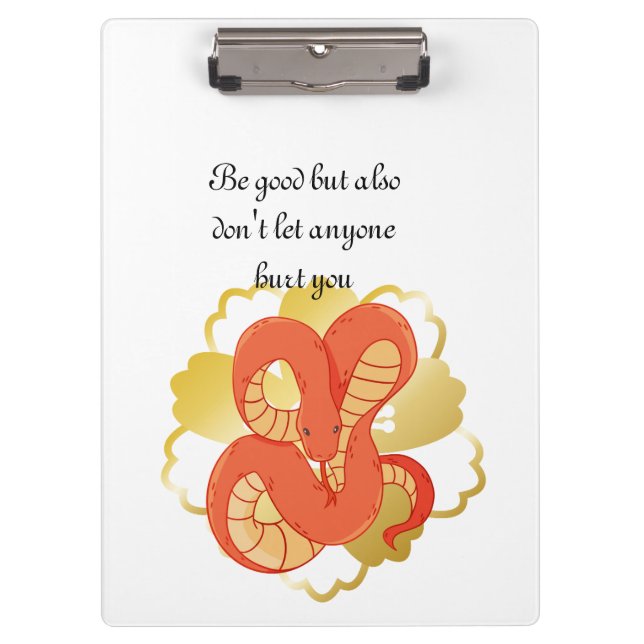 Pranchetas Cobra vermelho em uma flor Ouro" | Única e Luxuosa (Frente)