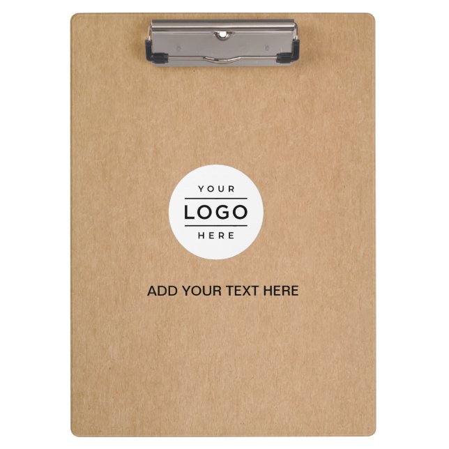 Pranchetas Cobrir Kraft de logotipo personalizado (Frente)