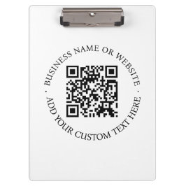 Pranchetas Código QR | Mínimo Limpo - Branco Simples Digitali