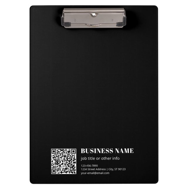 Pranchetas Código QR personalizado e texto retrô-moderno edit (Frente)