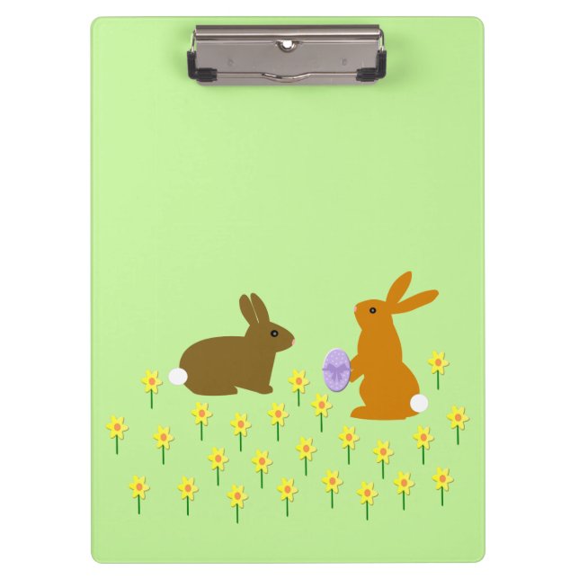 Pranchetas Coelhinhos de Páscoa e Daffodils (Frente)