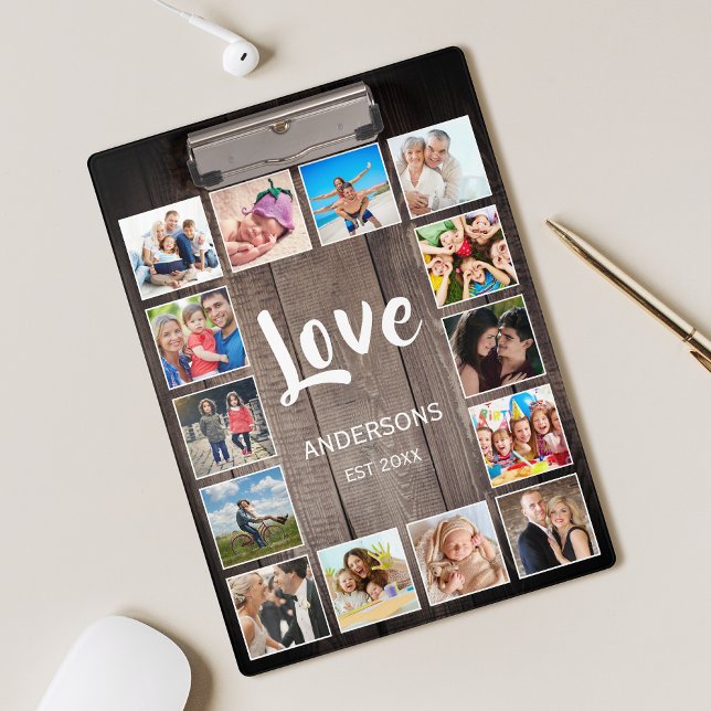 Pranchetas Colagem de Fotografias Personalizada Farmhouse Rus (Criador carregado)