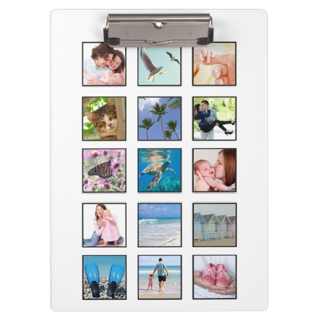 Pranchetas Colagem de Fotos Personalizada Clássica de Vários  (Frente)