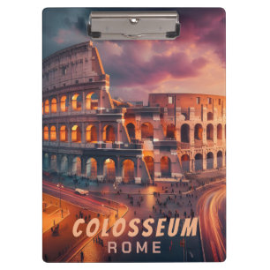 Pranchetas Coliseu Roma Itália Viagem Vintage