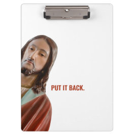 Pranchetas Coloque De Volta Jesus Engraçado No Fundo Branco