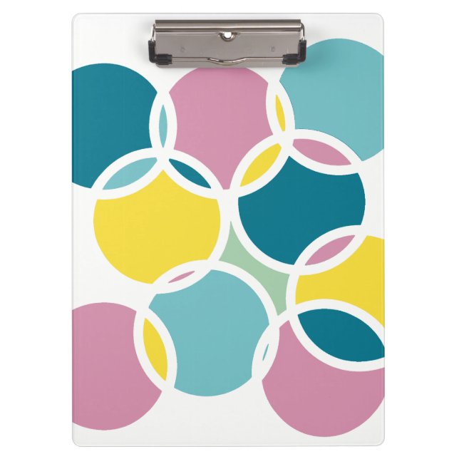 Pranchetas Colorful Circle Design – Fun Geometric Print (Frente)
