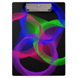 Pranchetas Colorful Circular Blend Geometric Clipboard