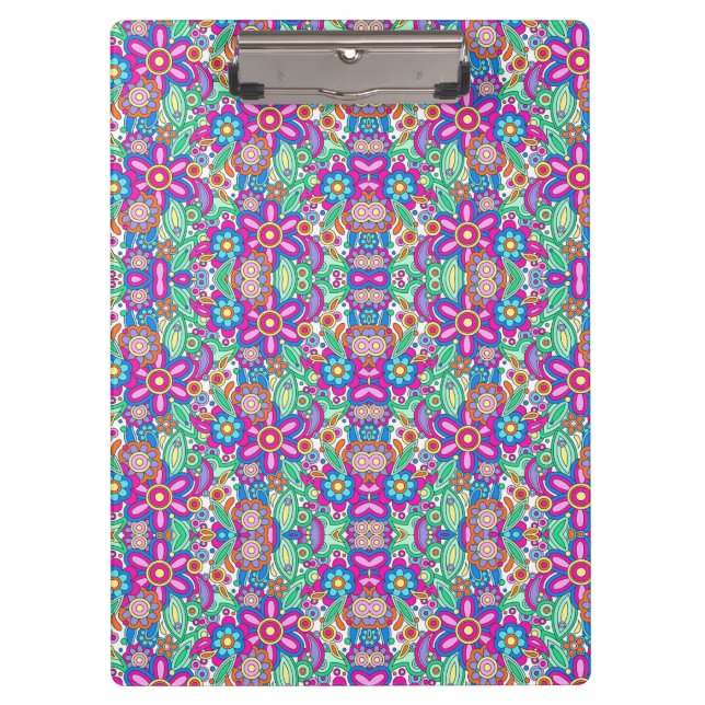 Pranchetas Colorful clipboard featuring a symmetrical (Frente)