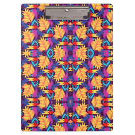 Pranchetas Colorful clipboard with vibrant geometric 