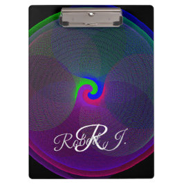 Pranchetas Colorful Fused Center Geometric Clipboard