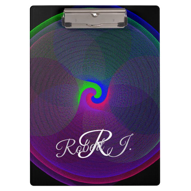 Pranchetas Colorful Fused Center Geometric Clipboard (Frente)