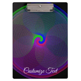 Pranchetas Colorful Fused Center Geometric Clipboard