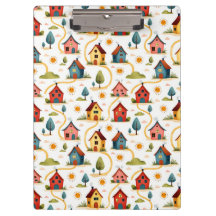 Colorful Neighborhood Houses Realtor