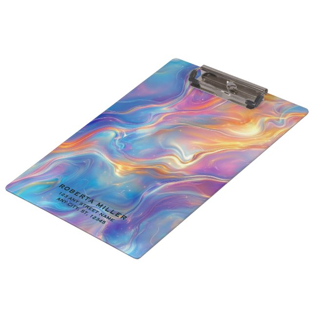 Pranchetas Colorful opal swirly flowing marble texture (Inclinado)