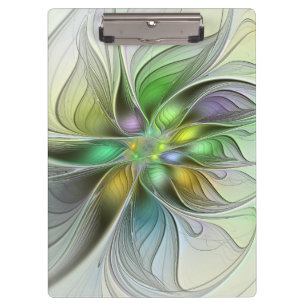 Pranchetas Colorida Fantasy Flor Moderno Abstrato Fractal