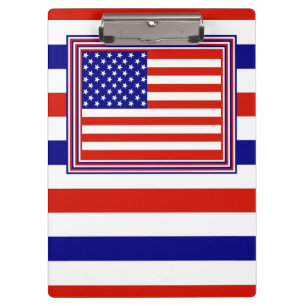 Pranchetas Conselho American Flag Clip