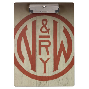 Pranchetas Conselho Norfolk and Western Rail Logo Clip