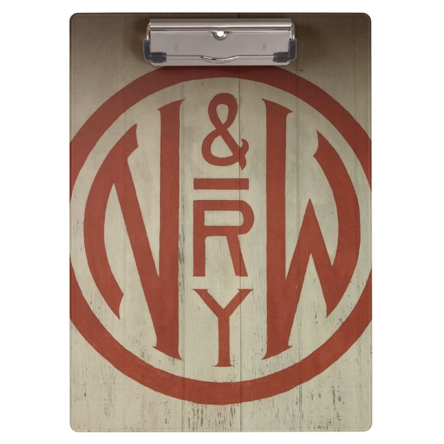 Pranchetas Conselho Norfolk and Western Rail Logo Clip (Frente)