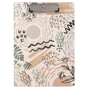 Pranchetas Cor da Terra com decoração em forma de abstrato