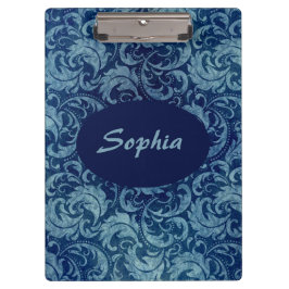 Pranchetas Cor damasco Elegante Blue Vintage