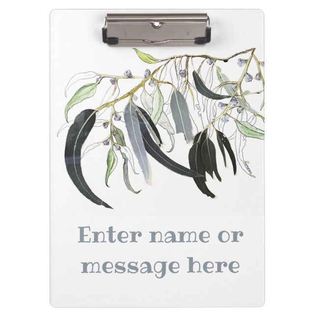 Pranchetas cor-de-água de folha verde-clara (Frente)