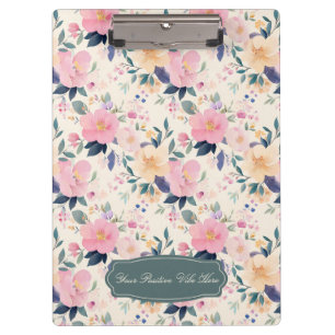 Pranchetas Cor de Água do Pastel Floral Elegante de Blush & B