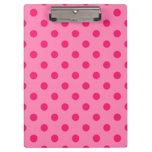 Pranchetas Cor-de-rosa quente no Design de padrão Bolinhas co