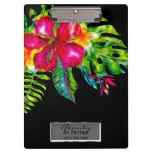 Pranchetas Cor Floral Tropical de Cores Vibrantes Folhas de H