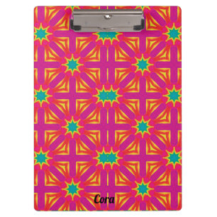 Pranchetas CORA ~ design amarelo, azul, vermelho e rosa