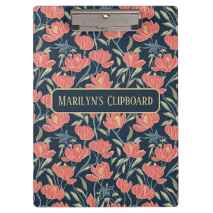 Pranchetas Coral Breeze Floral Personalizado