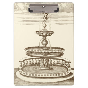 Pranchetas Cortiard Fountain com Cherub Ornamental