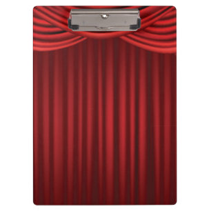 Pranchetas Cortinas vermelhas do palco