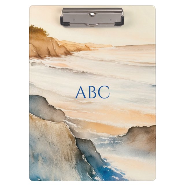 Pranchetas Costeira Pacífica Zen de Aquarela (Frente)