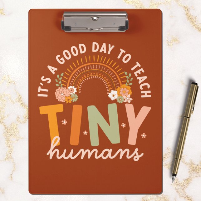 Pranchetas Cota de Professores da Pré-escola de Boho Retro (In situ marble)