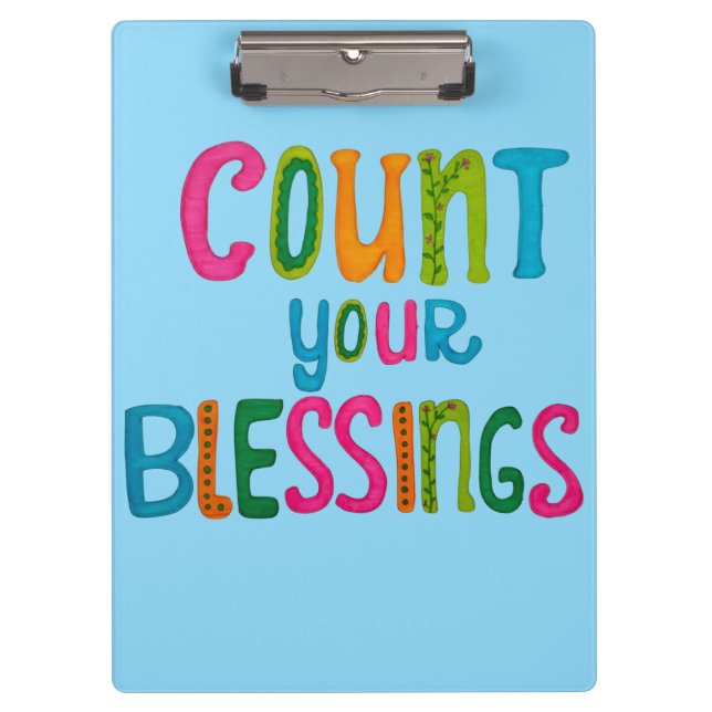 Pranchetas Count your Blessings (Frente)