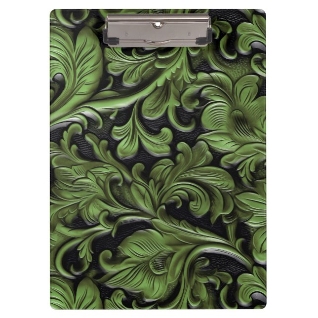 Pranchetas Couro verde-dotado de salva-vidas (Frente)