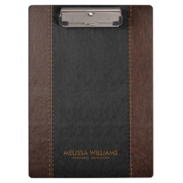 Pranchetas Couros e peles, pretos, com costura, de ferro ou d