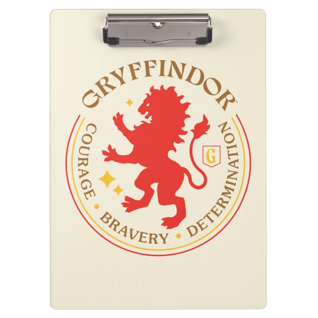 Pranchetas Crachá de Orgulho da Casa GRYFFINDOR™ Leão Vermelh (Frente)